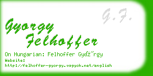 gyorgy felhoffer business card